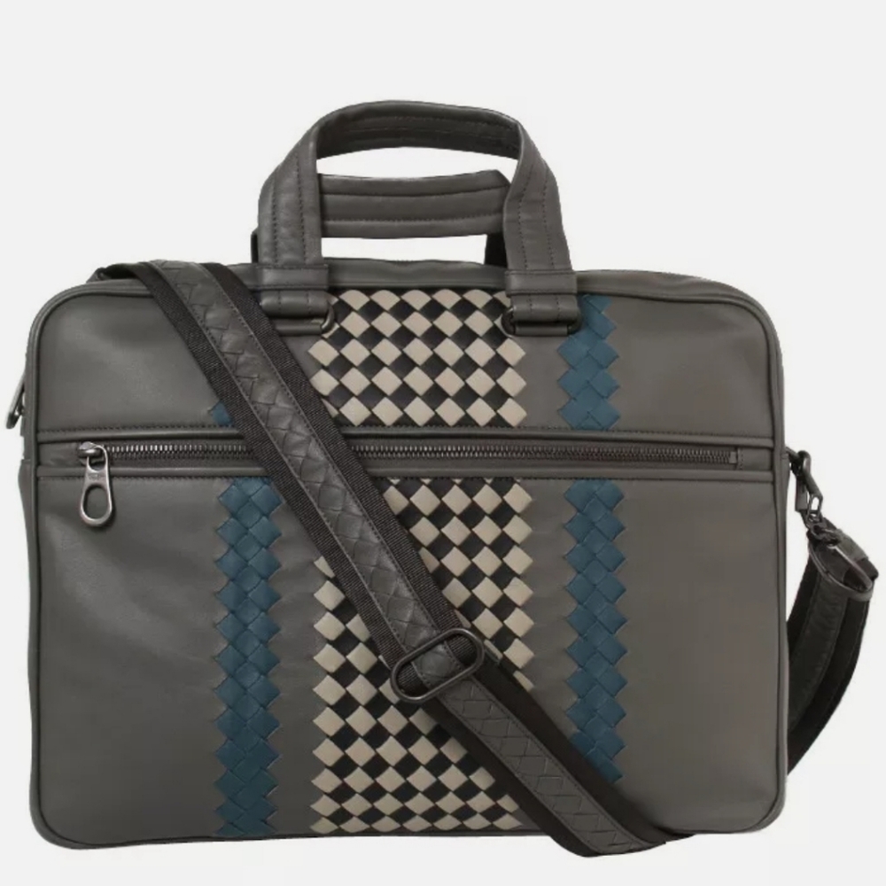 (Sold) Bottega Veneta Leather Briefcase bag